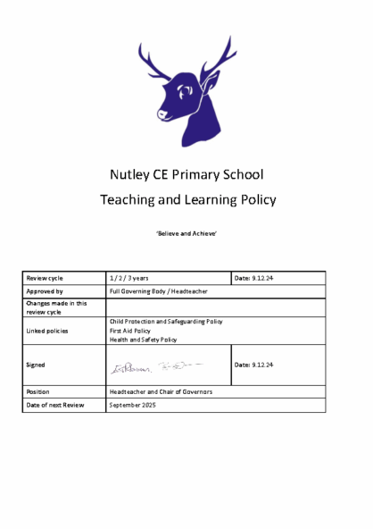 Teaching & Learning Policy