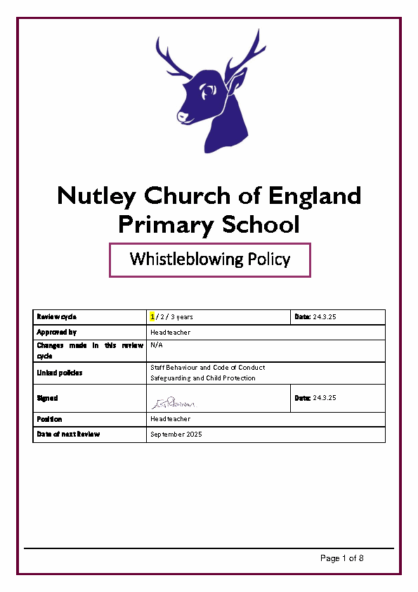 Whistleblowing Policy