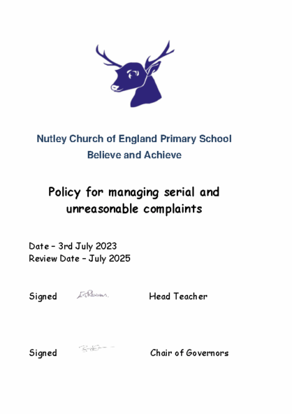 Managing Serial & Unreasonable Complaints Policy