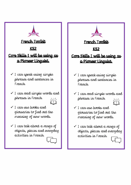 French Toolkit – KS2