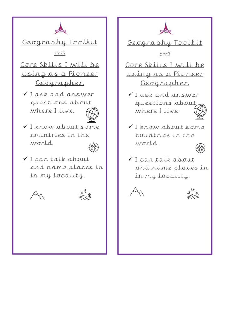 Geography Toolkit – EYFS