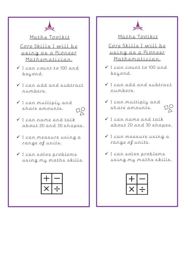 Maths Toolkit – KS1
