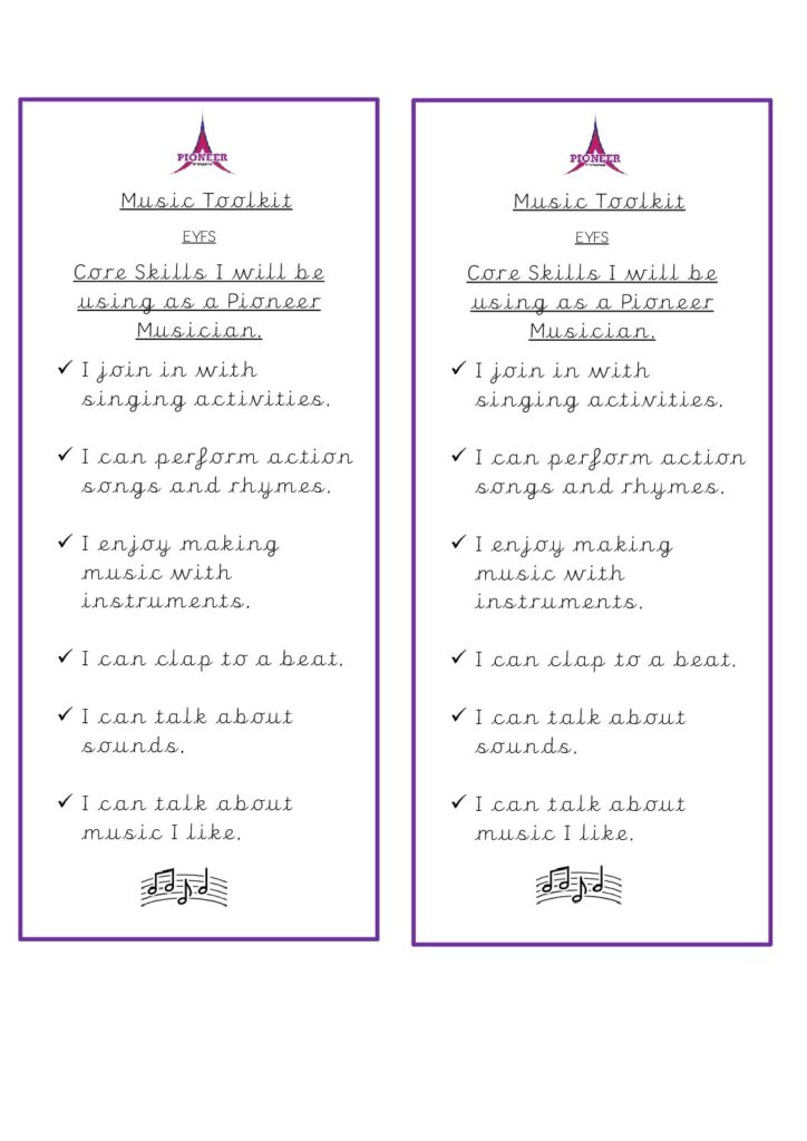 Music Toolkit – EYFS