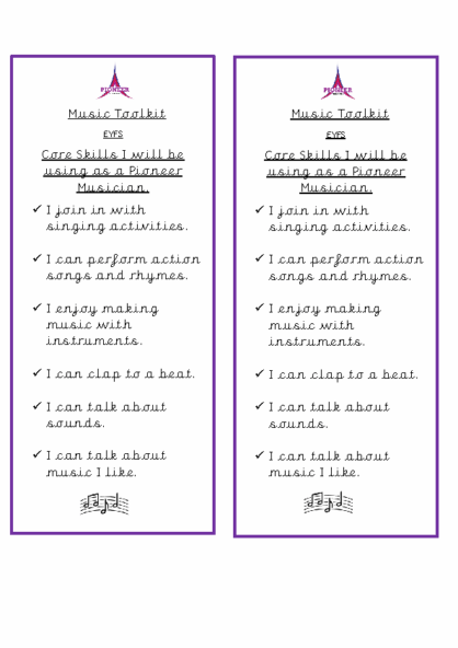 Music Toolkit – EYFS
