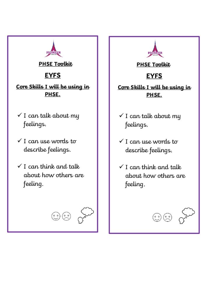 PHSE Toolkit – EYFS