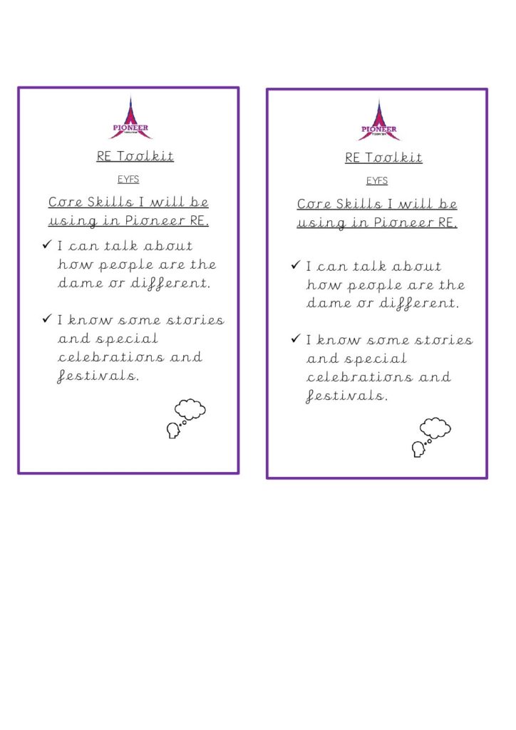 RE Toolkit – EYFS