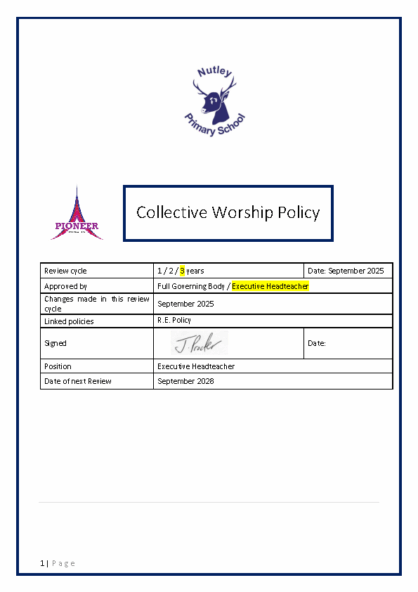 Collective Worship Policy