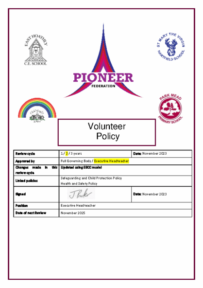 Volunteer Policy