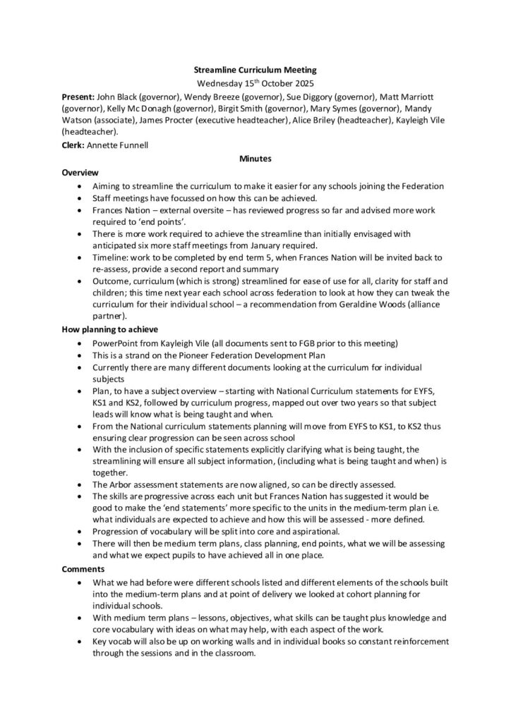 251015 – Streamline Curriculum