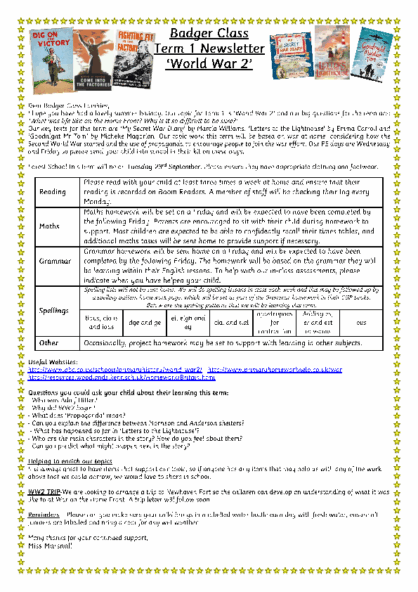 Term 1 2025/26 – World War 2