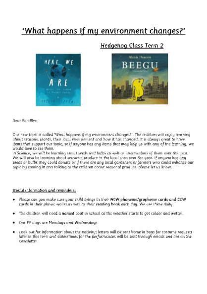 Term 2 2025/26 – What Happens if My Environment Changes