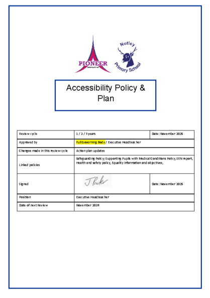 Accessibility Policy & Plan