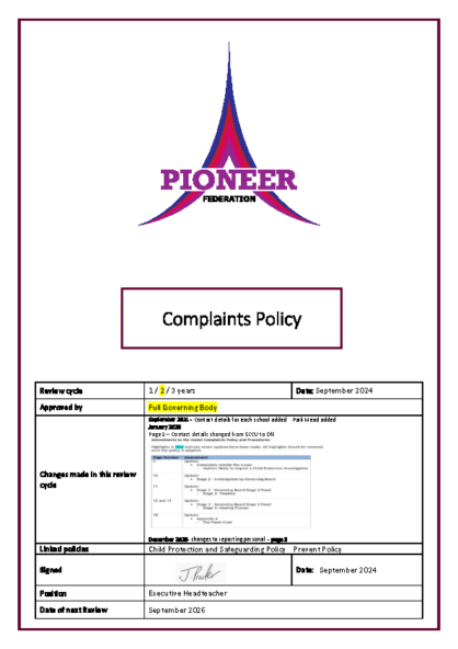 Complaints Policy