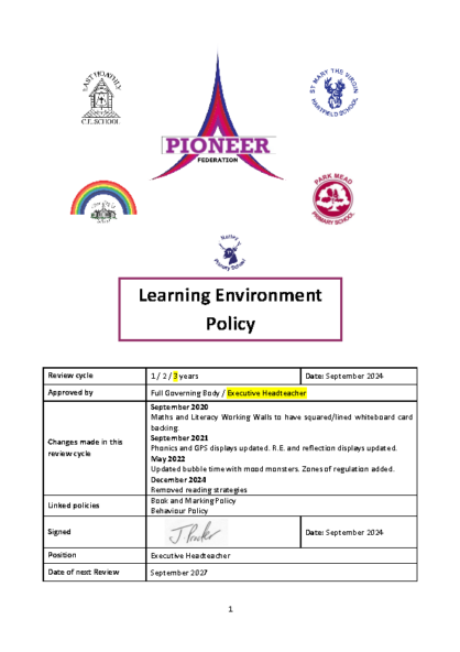 Learning Environment Policy