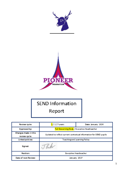 SEND Information Report 2026-27