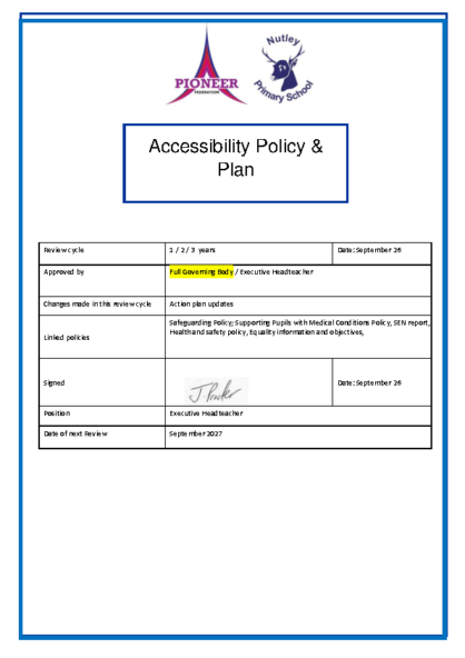 Accessibility Policy & Plan