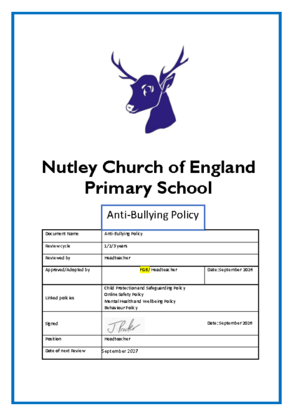 Anti-Bullying Policy