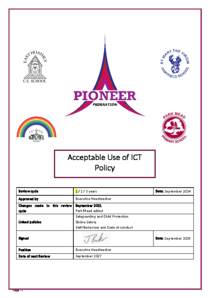 Acceptable Use of School ICT Policy