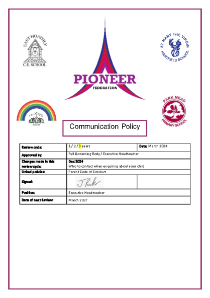 Communication Policy