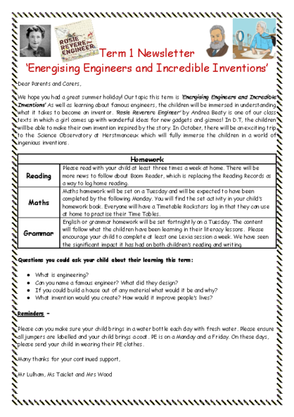 Term 1 2024/45 – Energising Engineers & Incredible Inventions