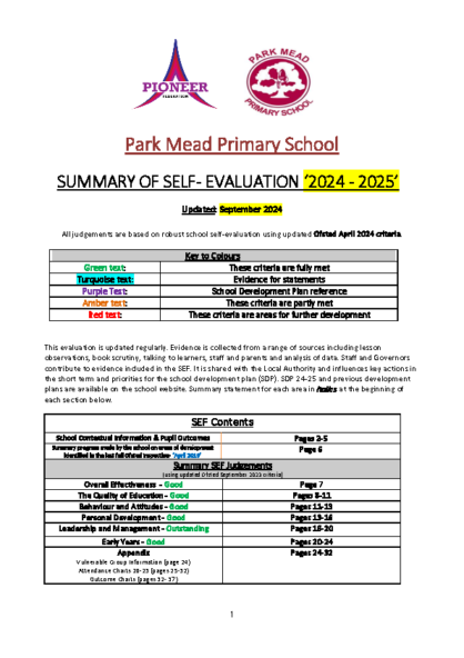 Self-Evaluation Form Sept 2024