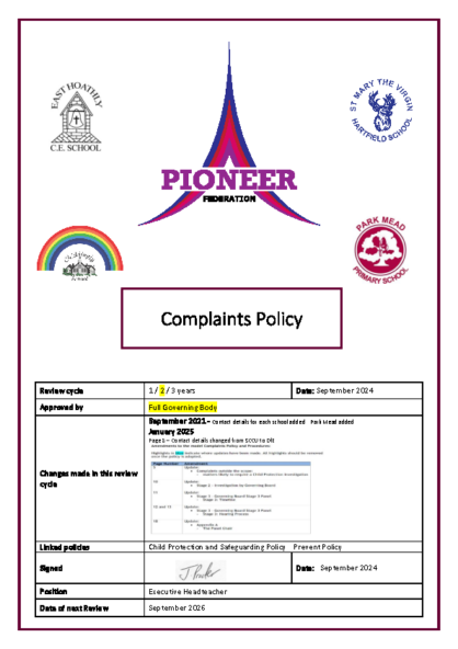 Complaints Policy