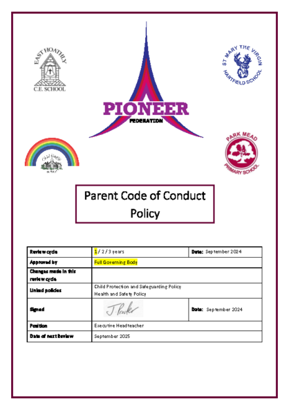 Parent Code of Conduct