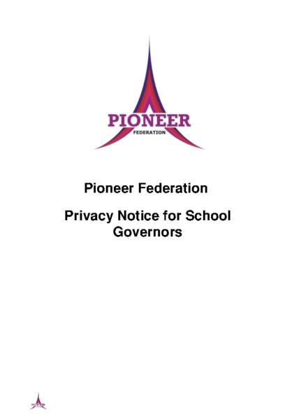 Privacy Notice Governors