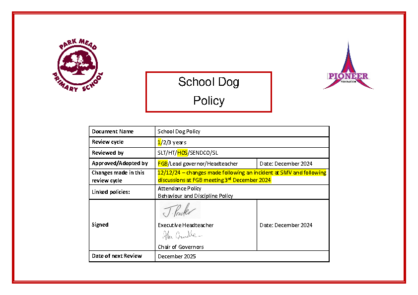 School Dog Policy