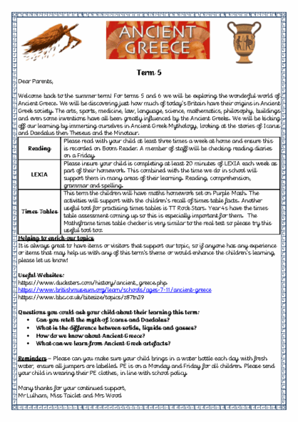 Term 5 2024/25 – Ancient Greece