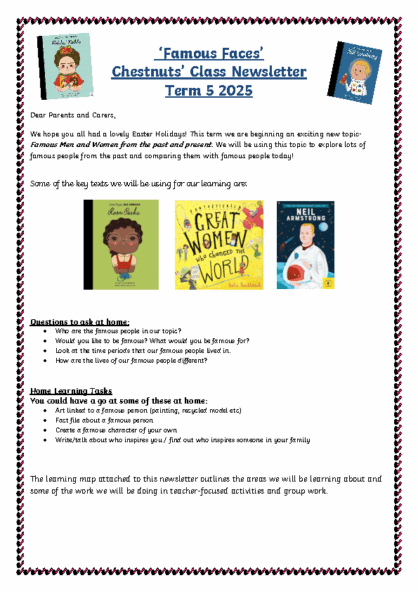 Term 5 2024/25 – Famous Faces