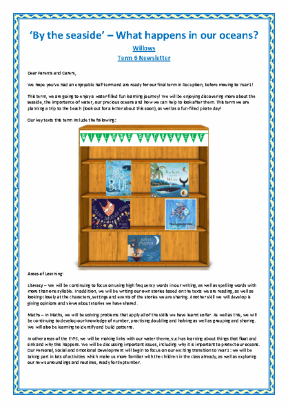 Term 6 2024/25 – ‘By the seaside’ – What happens in our oceans?