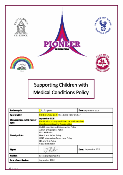 Supporting Children with Medical Conditions