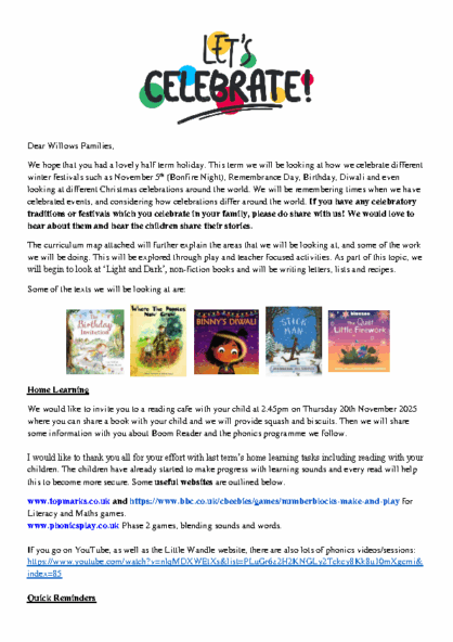 Term 2 2025/26 Let’s Celebrate!