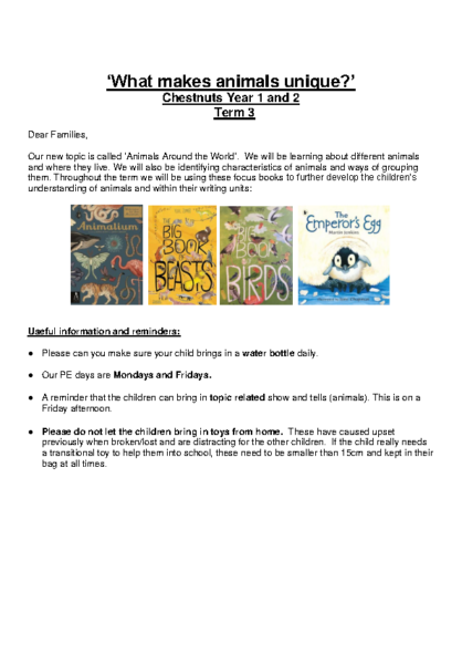 Term 3 2025/26 – What Makes Animals Unique?