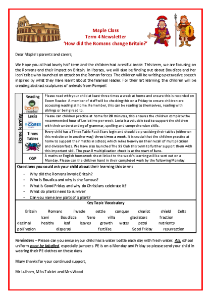Term 4 2025/26 – How Did the Romans Change Britain?