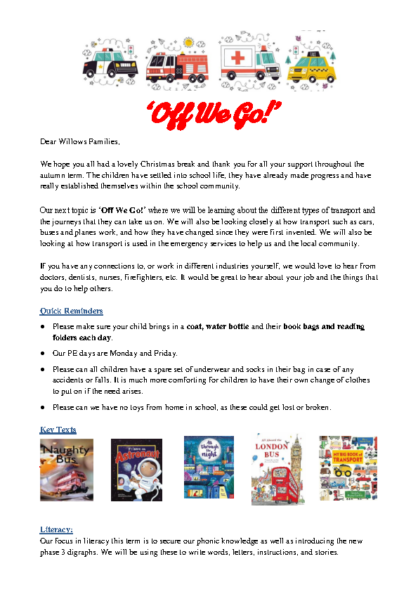 Term 3 2025/26 – Off We Go!