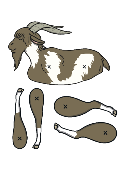 Three billy goats gruff split pin task