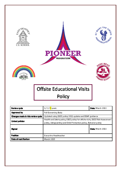 Educational Visits Policy