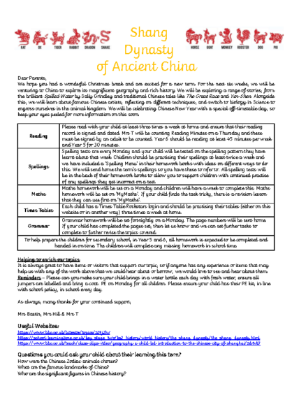 Term 3 2022/23 – Shang Dynasty of Ancient China