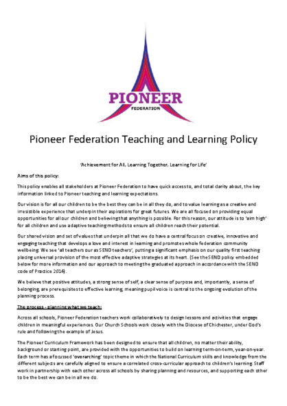 Teaching & Learning Policy