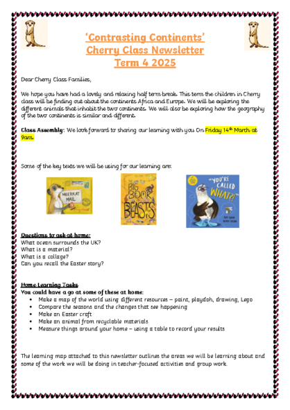 Term 4 2024/25 – Contrasting Continents