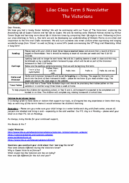 Term 5 2024/25 – The Victorians