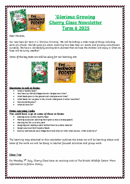 Term 6 2024/25 – Glorious Growing