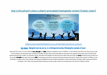 Theologically Rooted Vision & Values