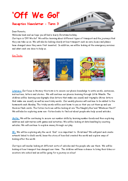 Term 3 2025/26 – Off We Go!