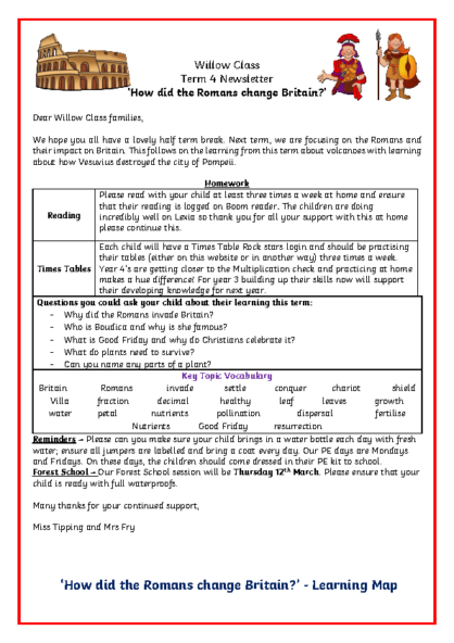 Term 4 2025/26 – How Did the Romans Change Britain