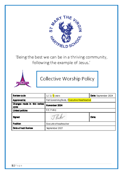 Collective Worship Policy