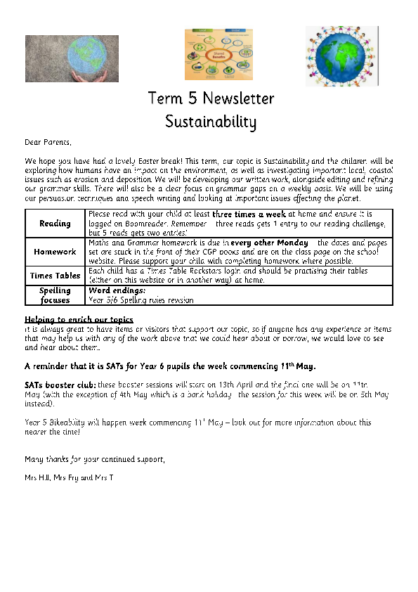 Term 5 2025/26 – Sustainability