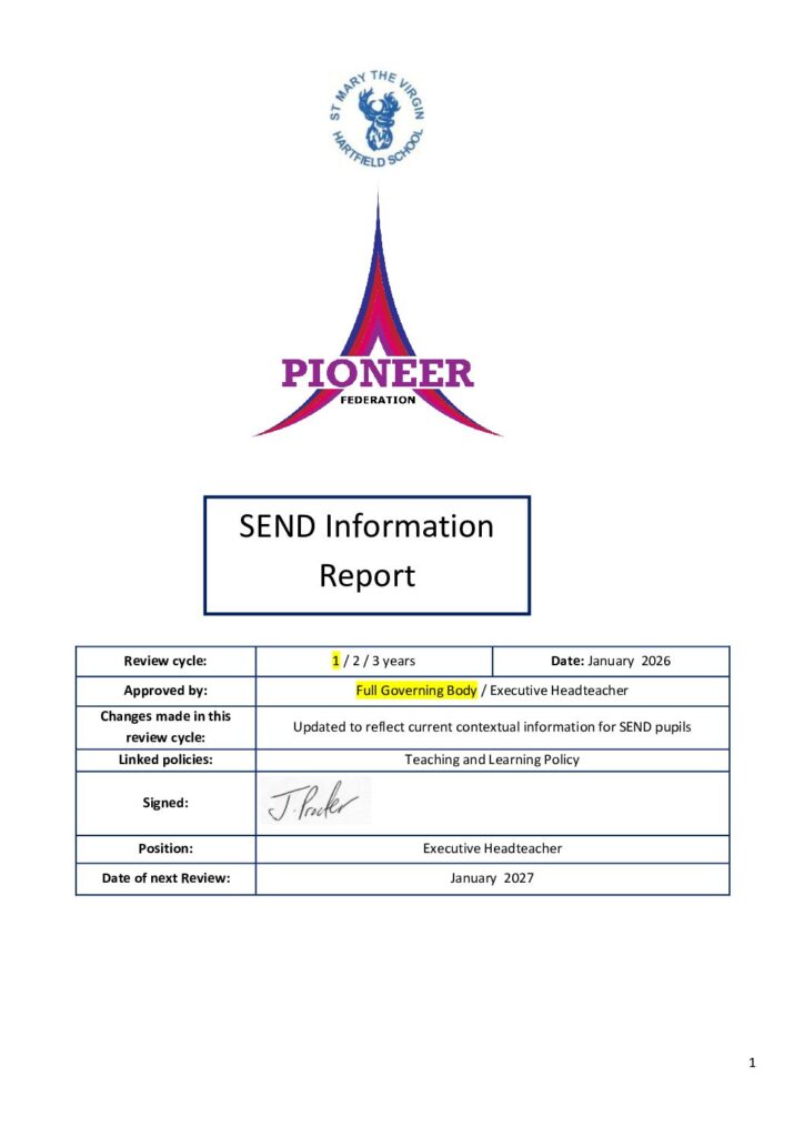 SEND Information Report 2026-27